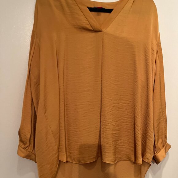 Vince Camuto Flowy Blouse - Mustard Colored - Size 1X (Plus Sized) - Picture 12 of 15
